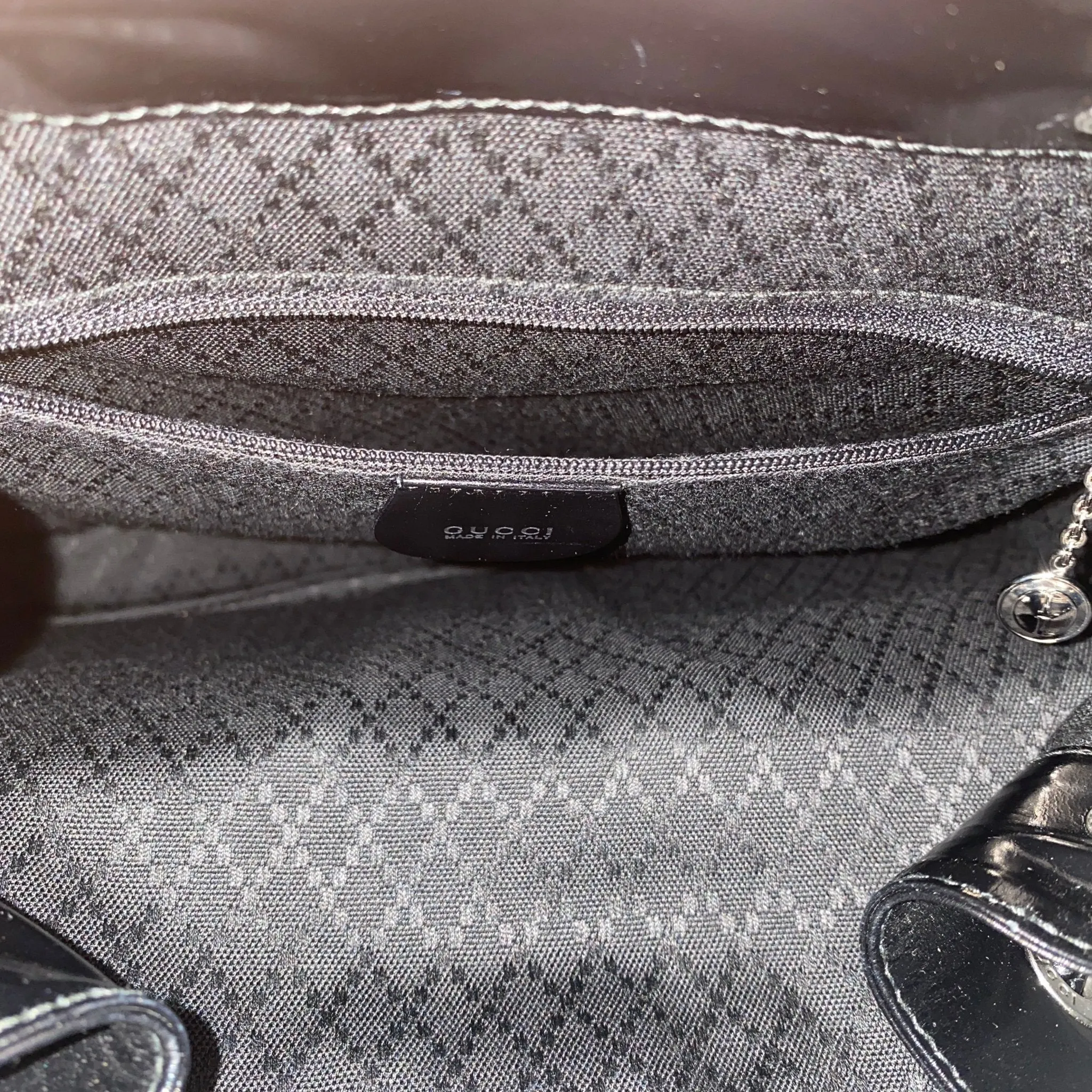Bamboo Patent Leather Backpack