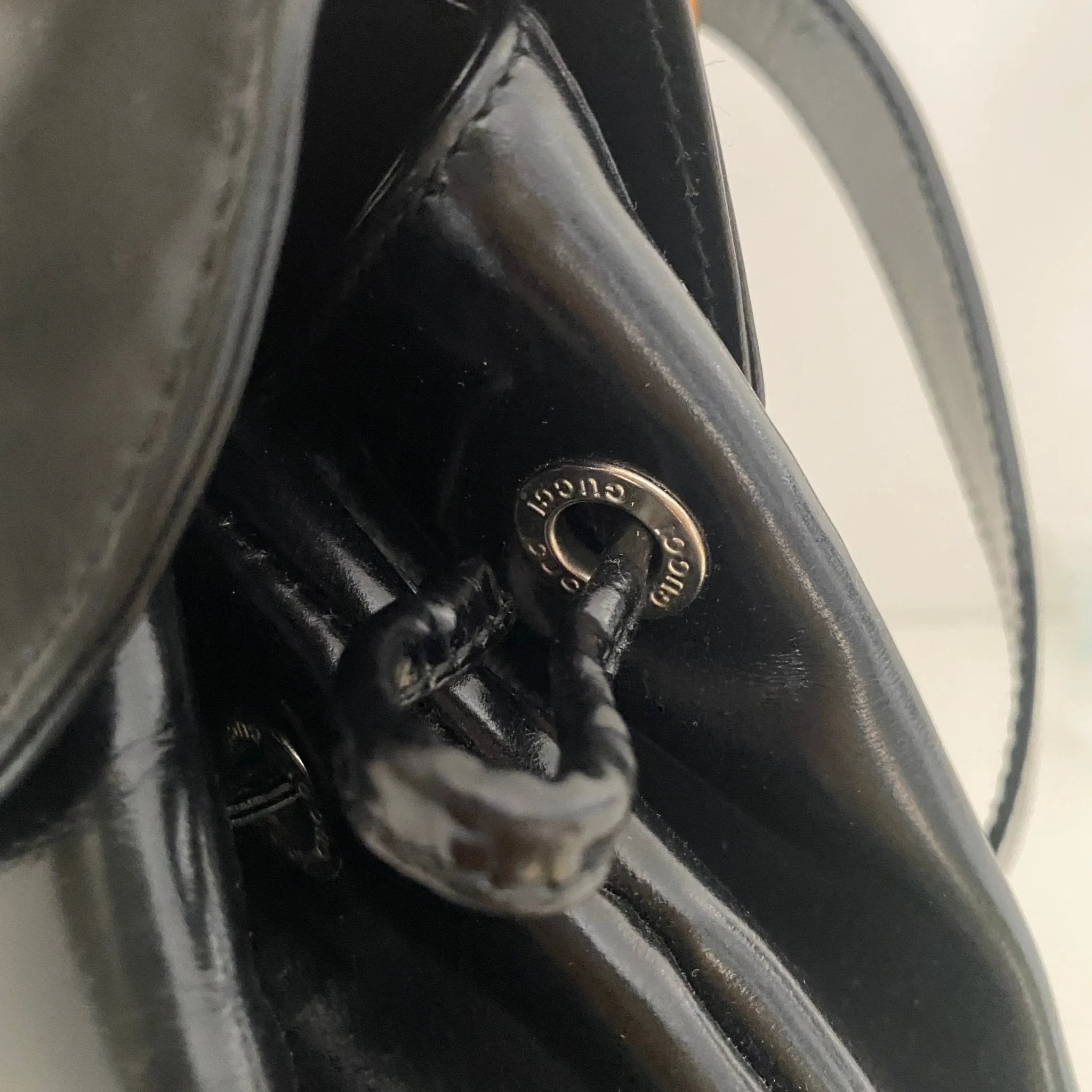 Bamboo Patent Leather Backpack