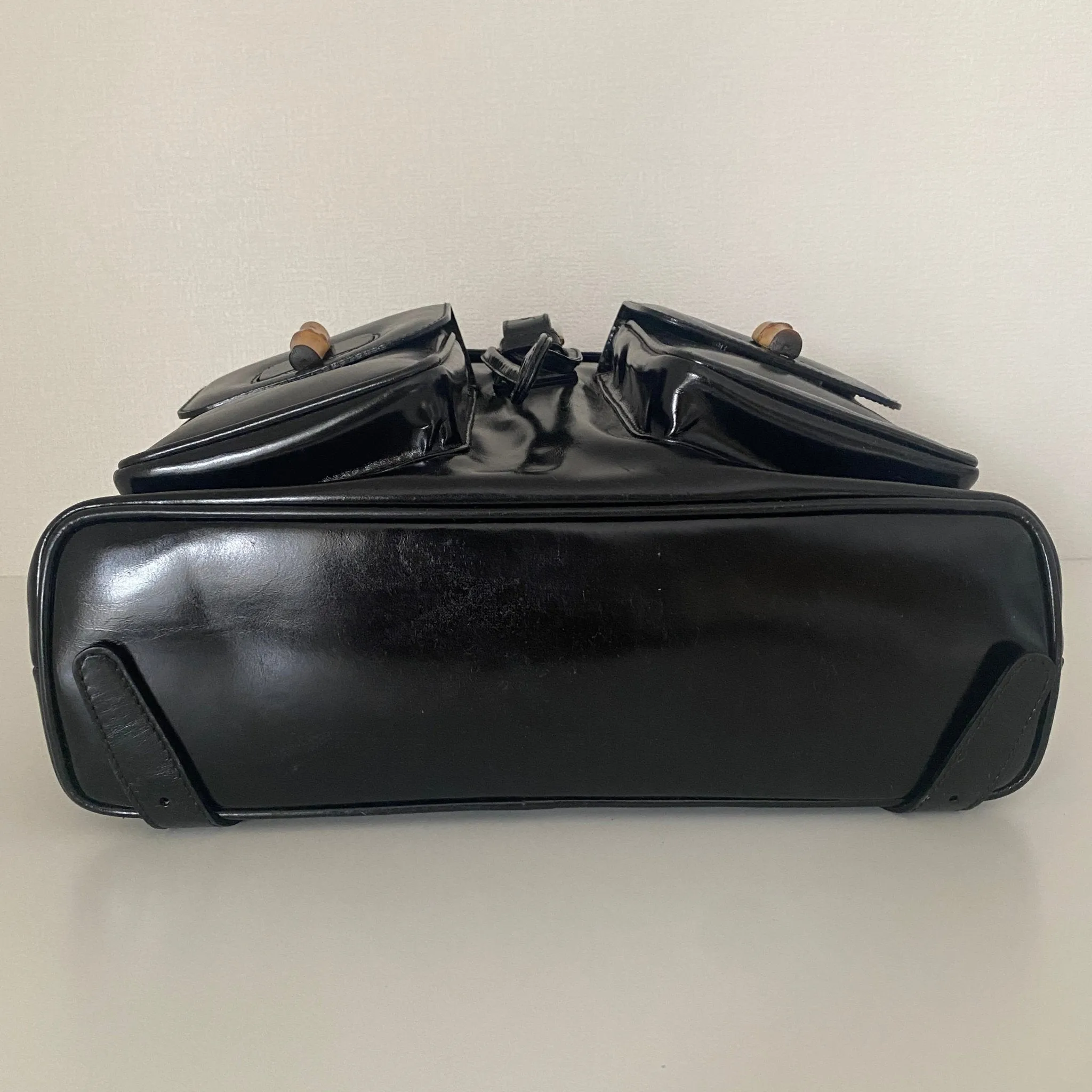 Bamboo Patent Leather Backpack