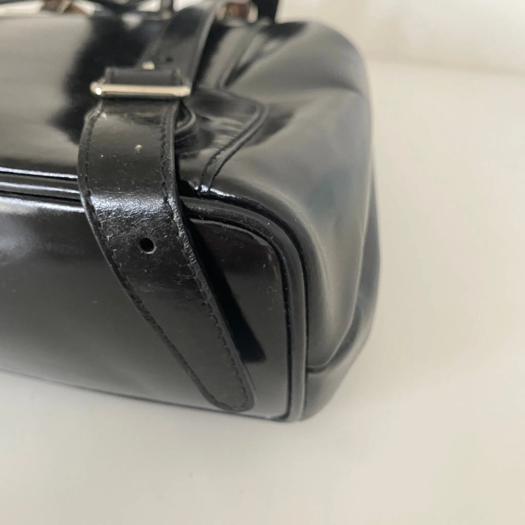 Bamboo Patent Leather Backpack