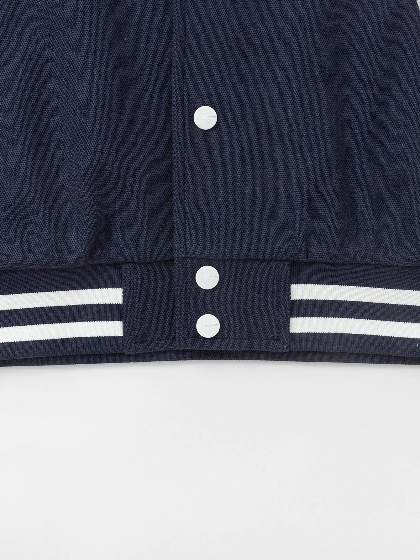 Boy Trend Scenarios Dark Blue Letter Casual Clothes