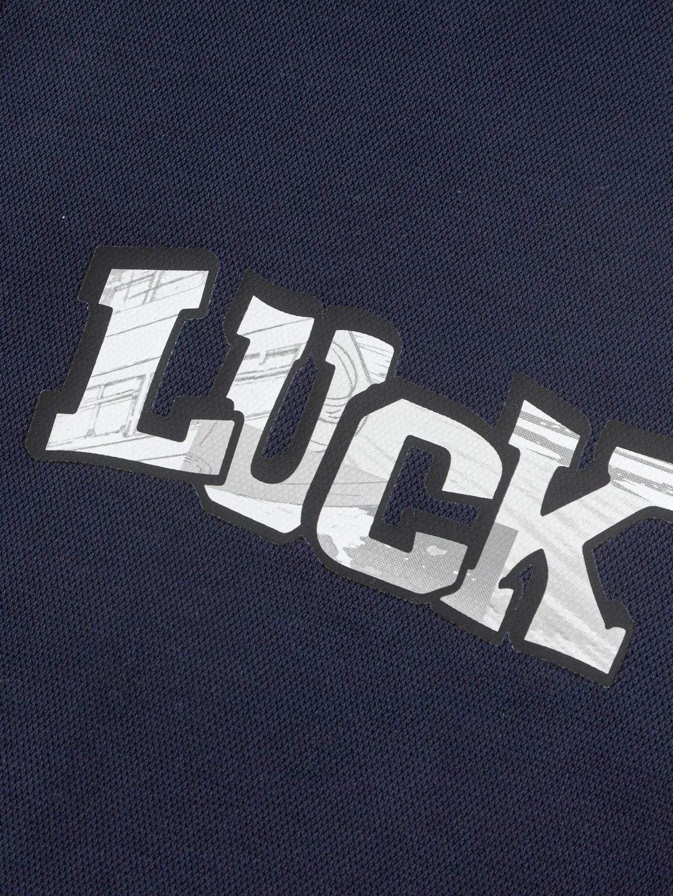 Boy Trend Scenarios Dark Blue Letter Casual Clothes