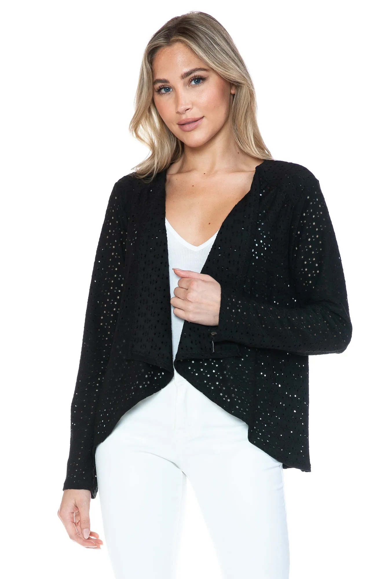 Brooklyn Isles Eyelet Open Blazer