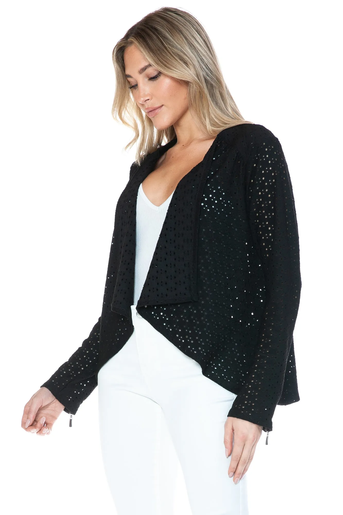 Brooklyn Isles Eyelet Open Blazer