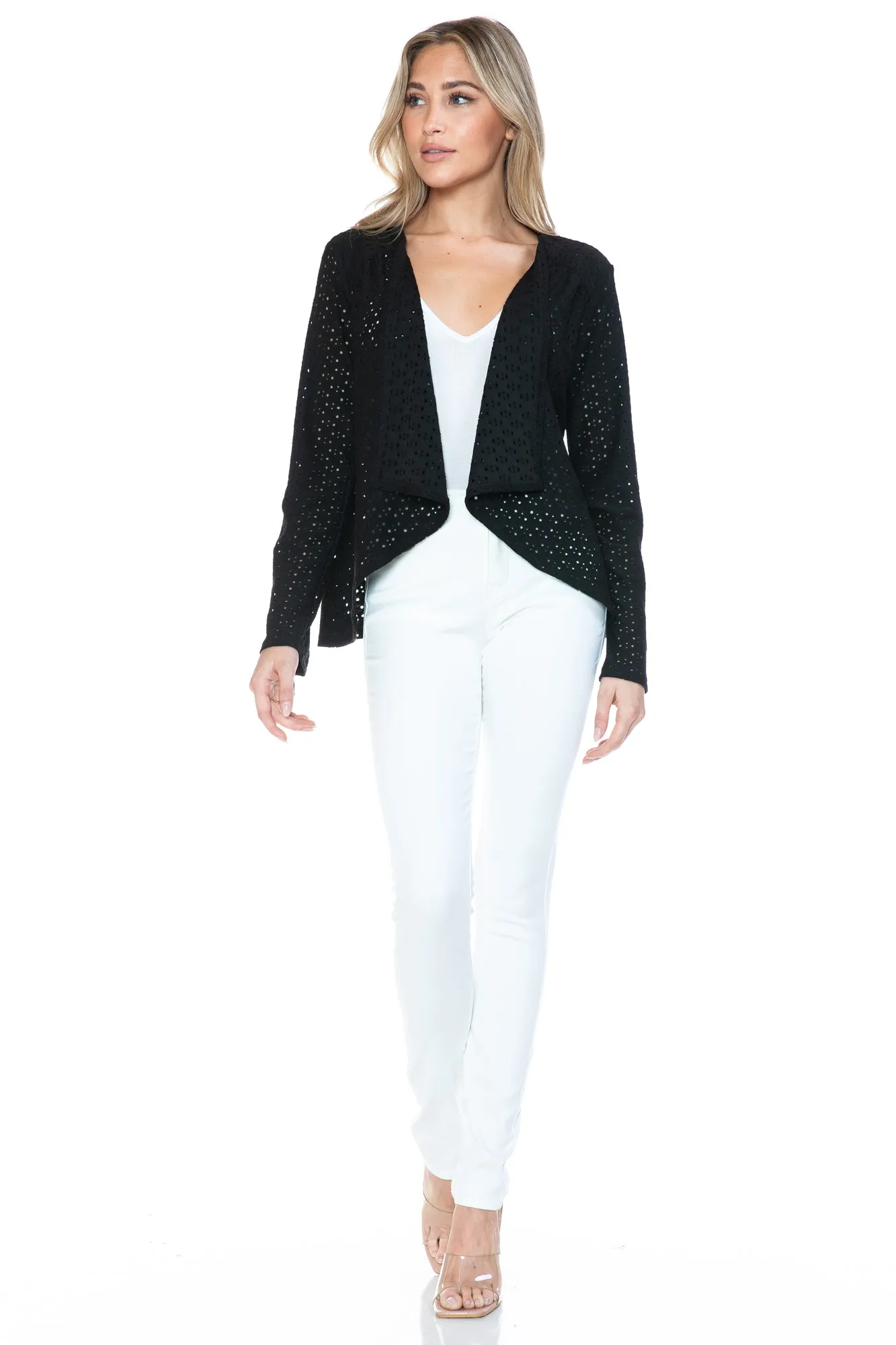 Brooklyn Isles Eyelet Open Blazer