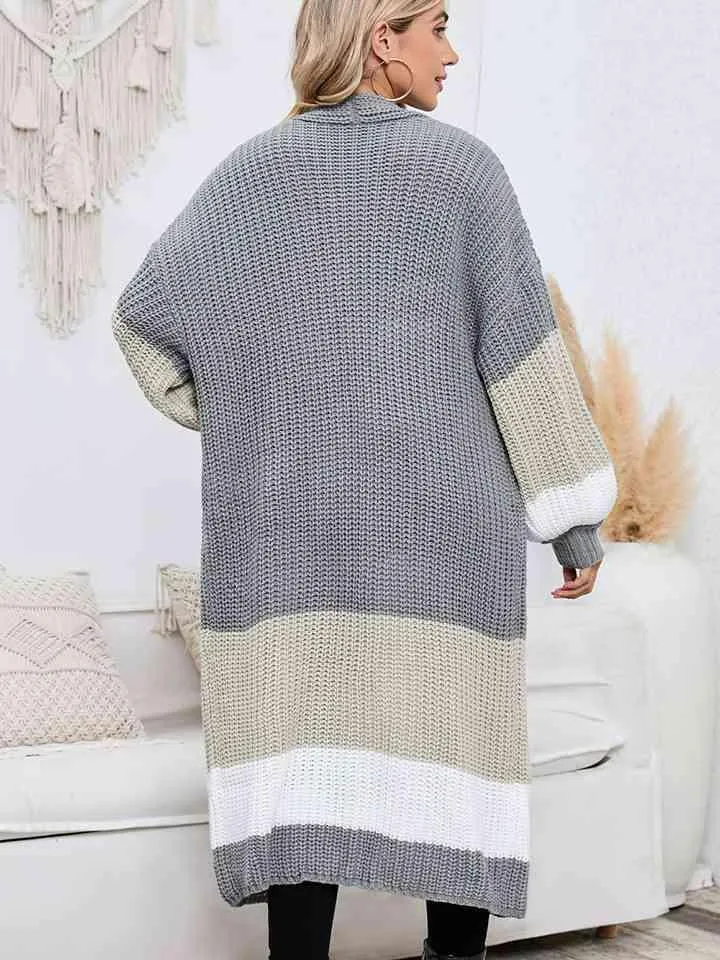 Cozy Elegance Duster Cardigan With Pockets