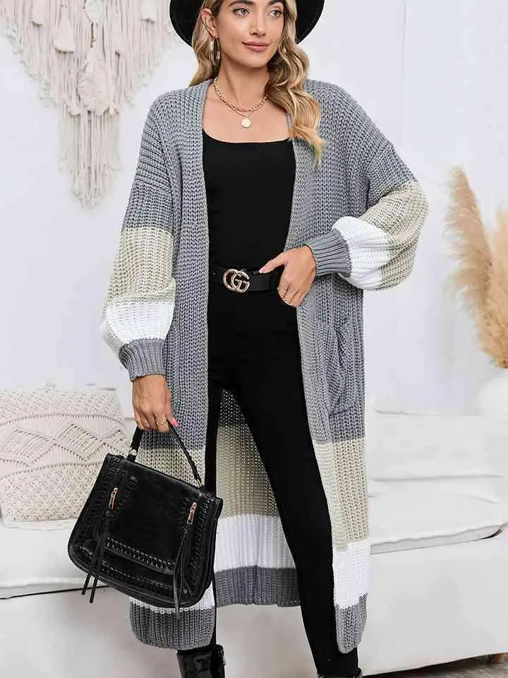 Cozy Elegance Duster Cardigan With Pockets