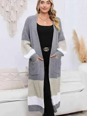 Cozy Elegance Duster Cardigan With Pockets