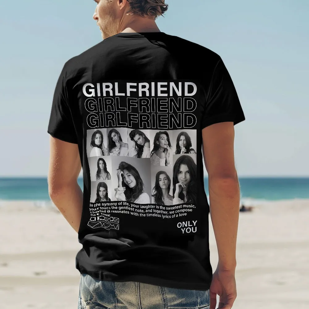 Custom Photo T-shirts Personalized Pictures T-shirt Valentine's Day Gifts for Couples