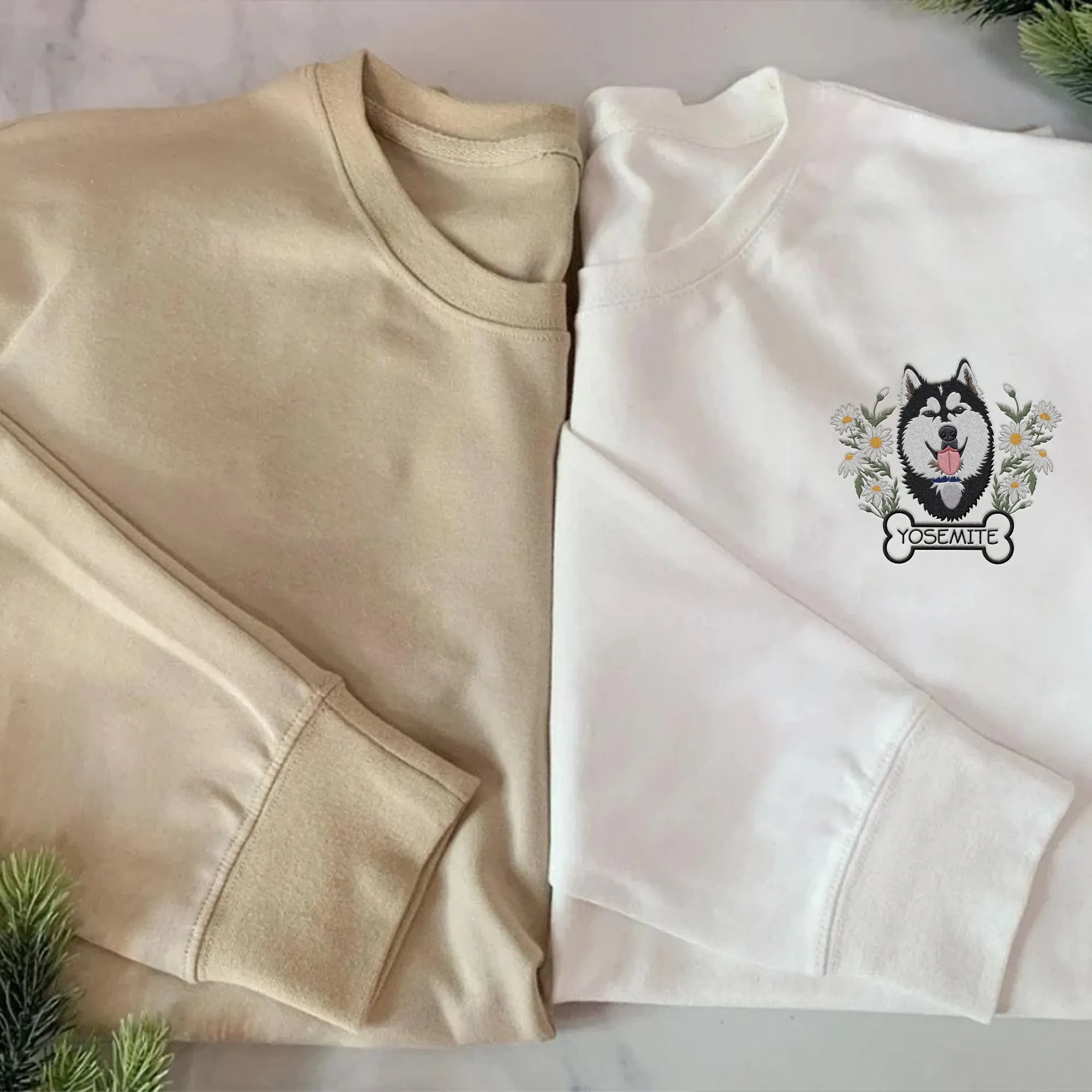 Custom Sweater, Pet Portrait Embroidered Sweater, Pet Lovers