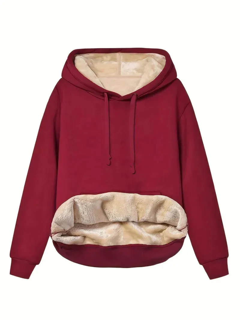 Fleece gevoerde kangoeroezak Hoodie
