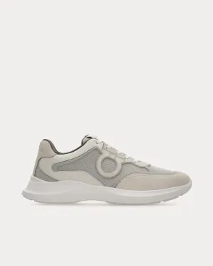Gancini Ornament Optic White / Grey Low Top Sneakers