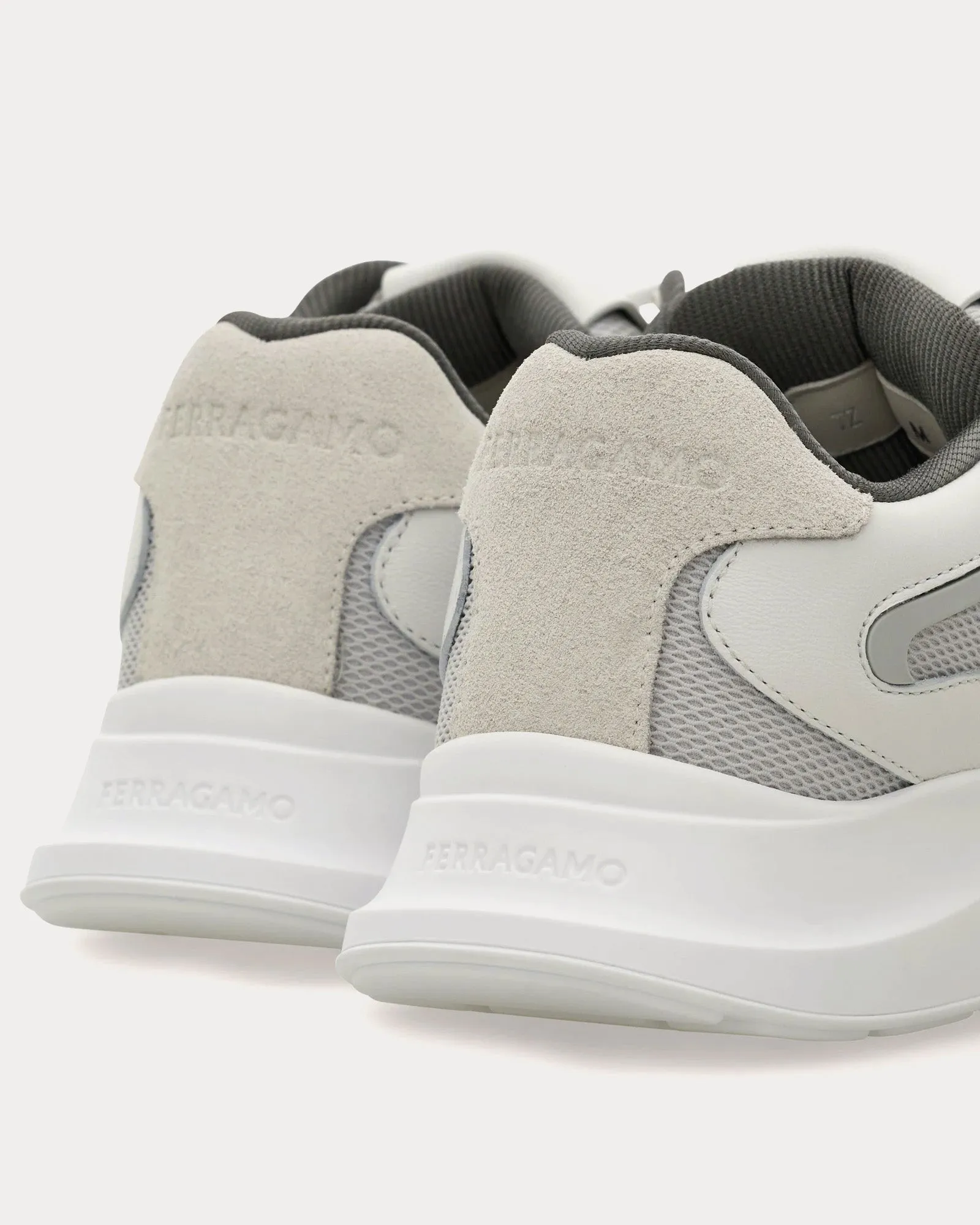 Gancini Ornament Optic White / Grey Low Top Sneakers