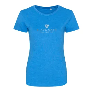 Ladies Tri Blend Metallic T-Shirt - Sapphire