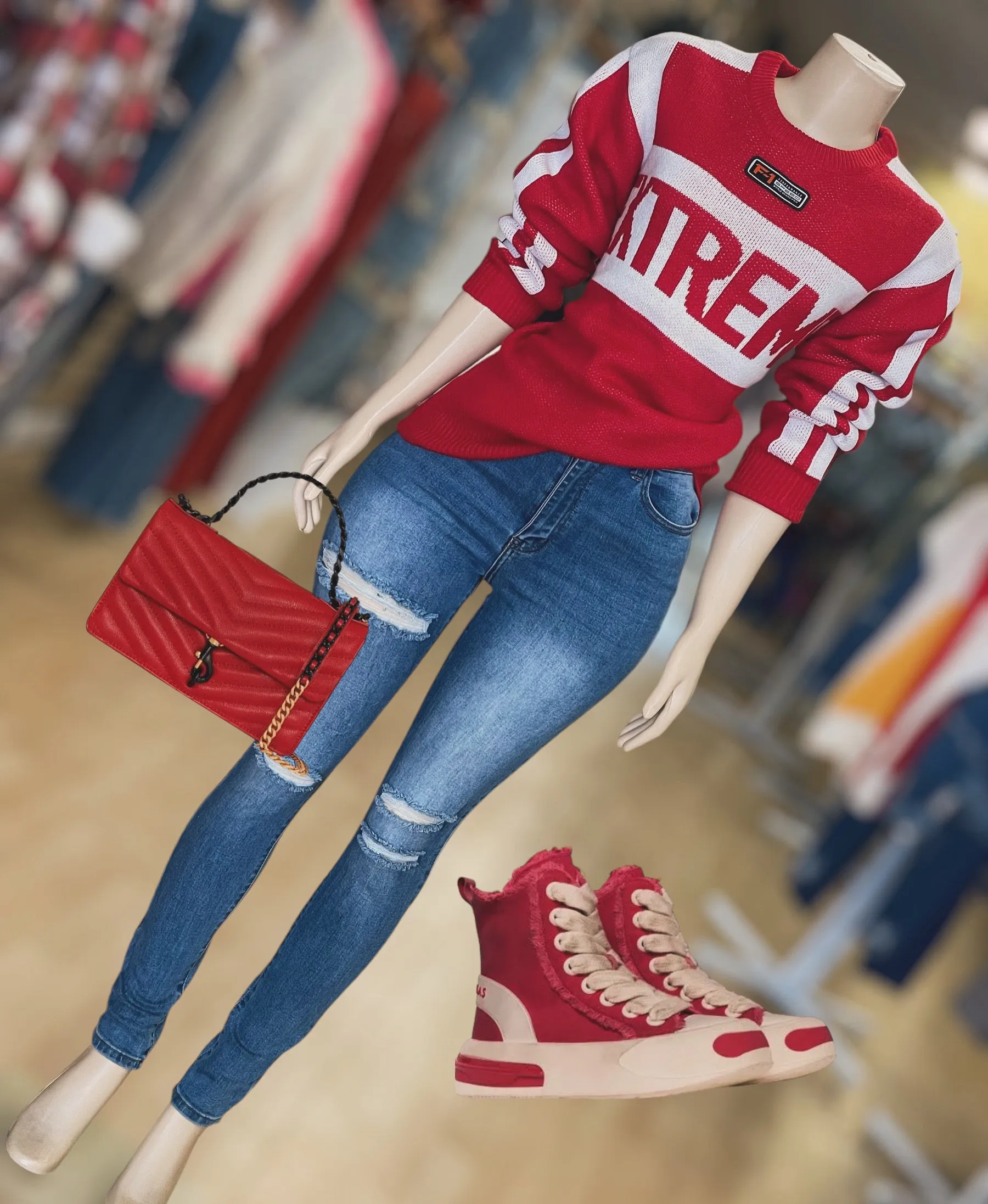 Long Extreme Knitted Top