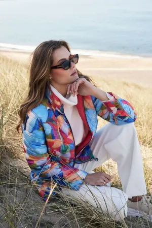 Multi Coloured  Zip Up Reversible Jacket