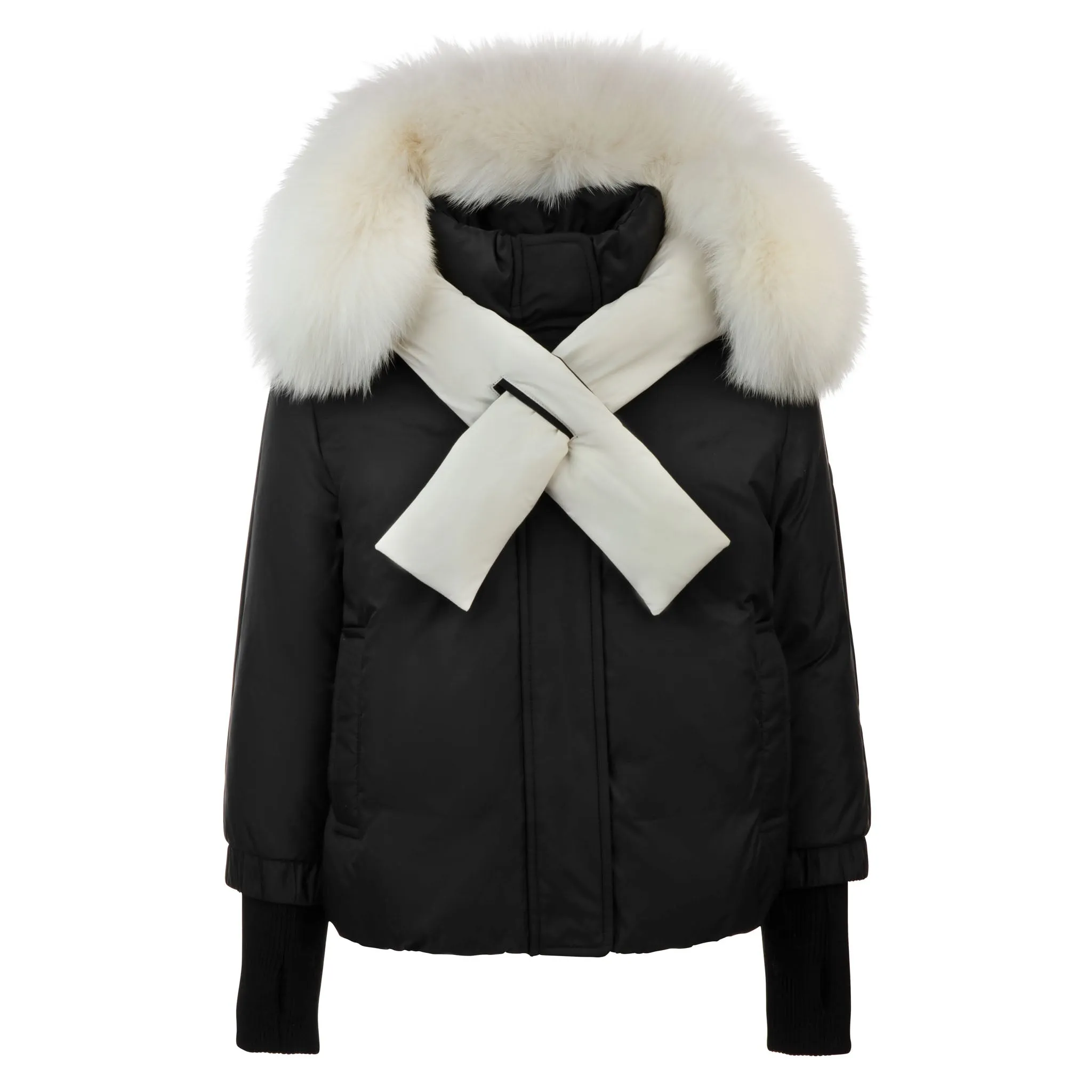 Pramie Black/Ivory Girls Shawl Jacket