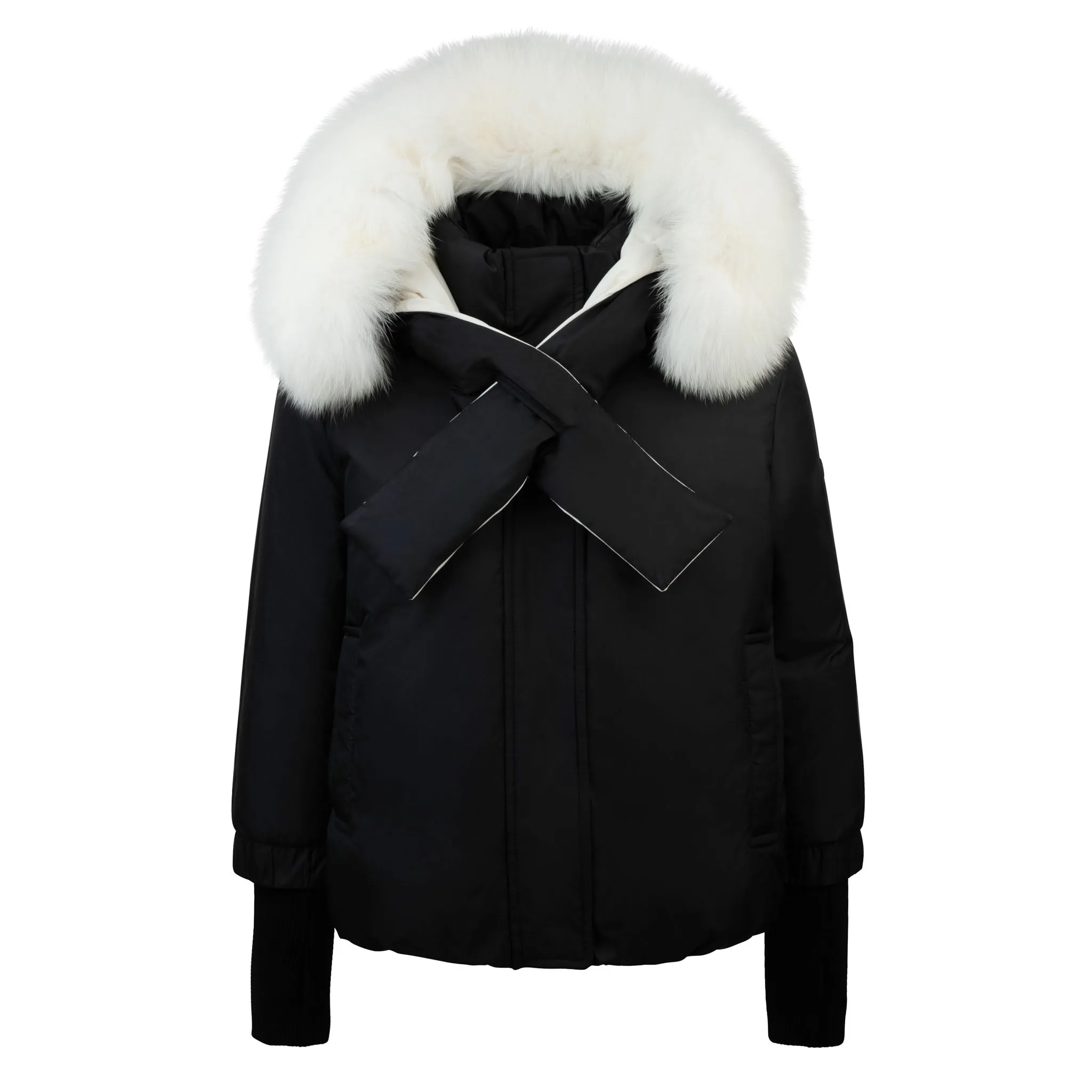 Pramie Black/Ivory Girls Shawl Jacket