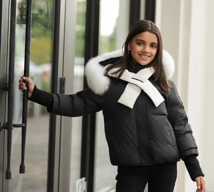 Pramie Black/Ivory Girls Shawl Jacket