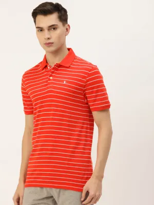 Premium Red Striped Half Sleeve Polo