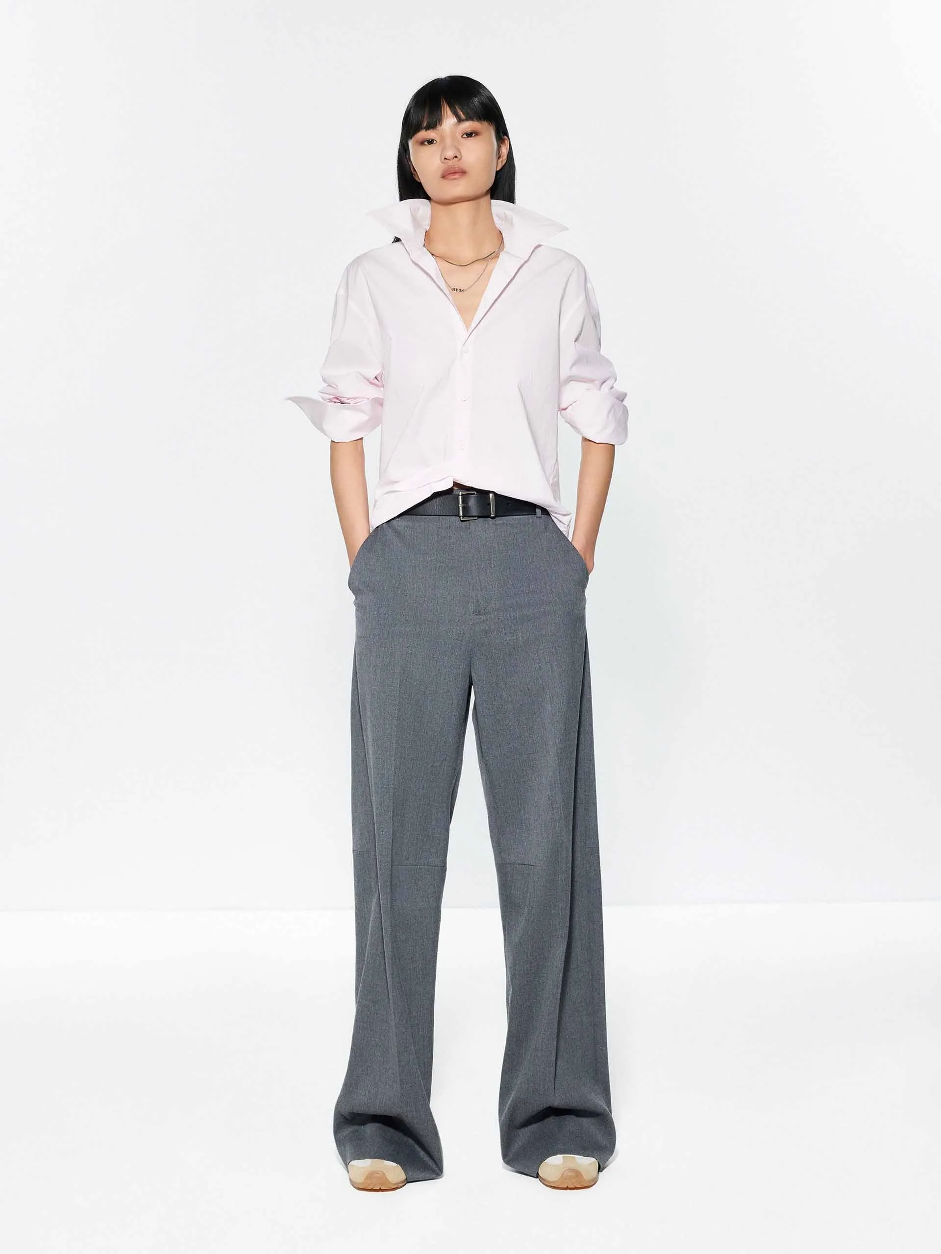 Pure Color Cotton Shirt