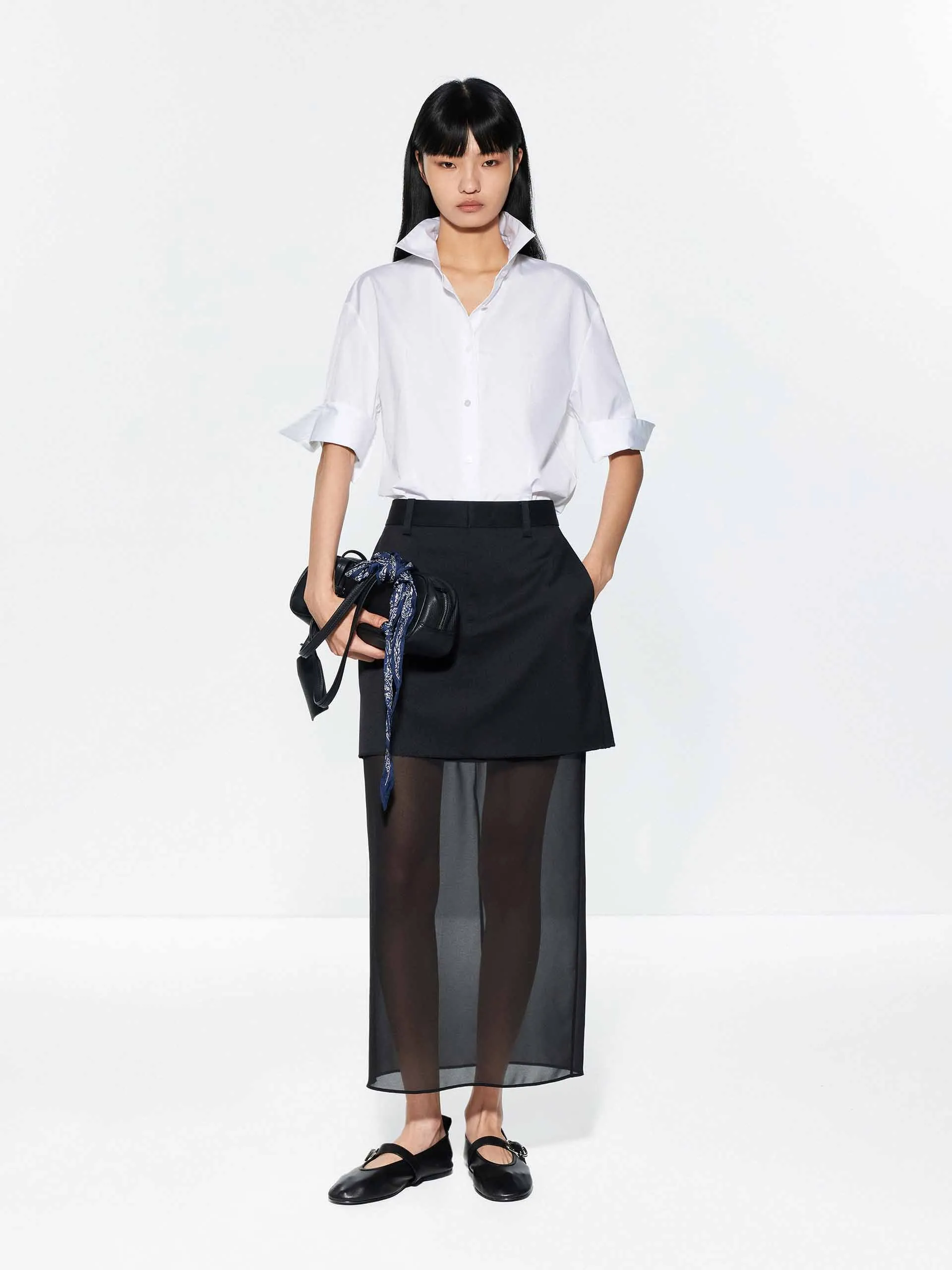 Pure Color Cotton Shirt
