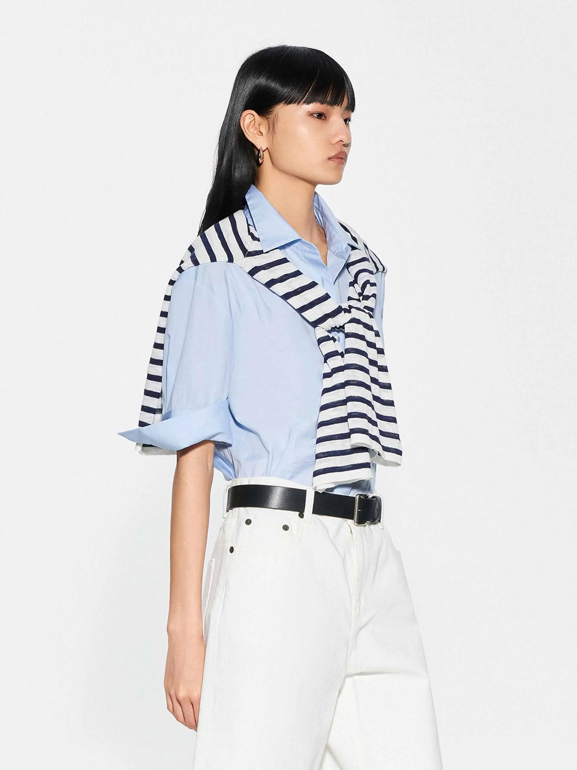 Pure Color Cotton Shirt