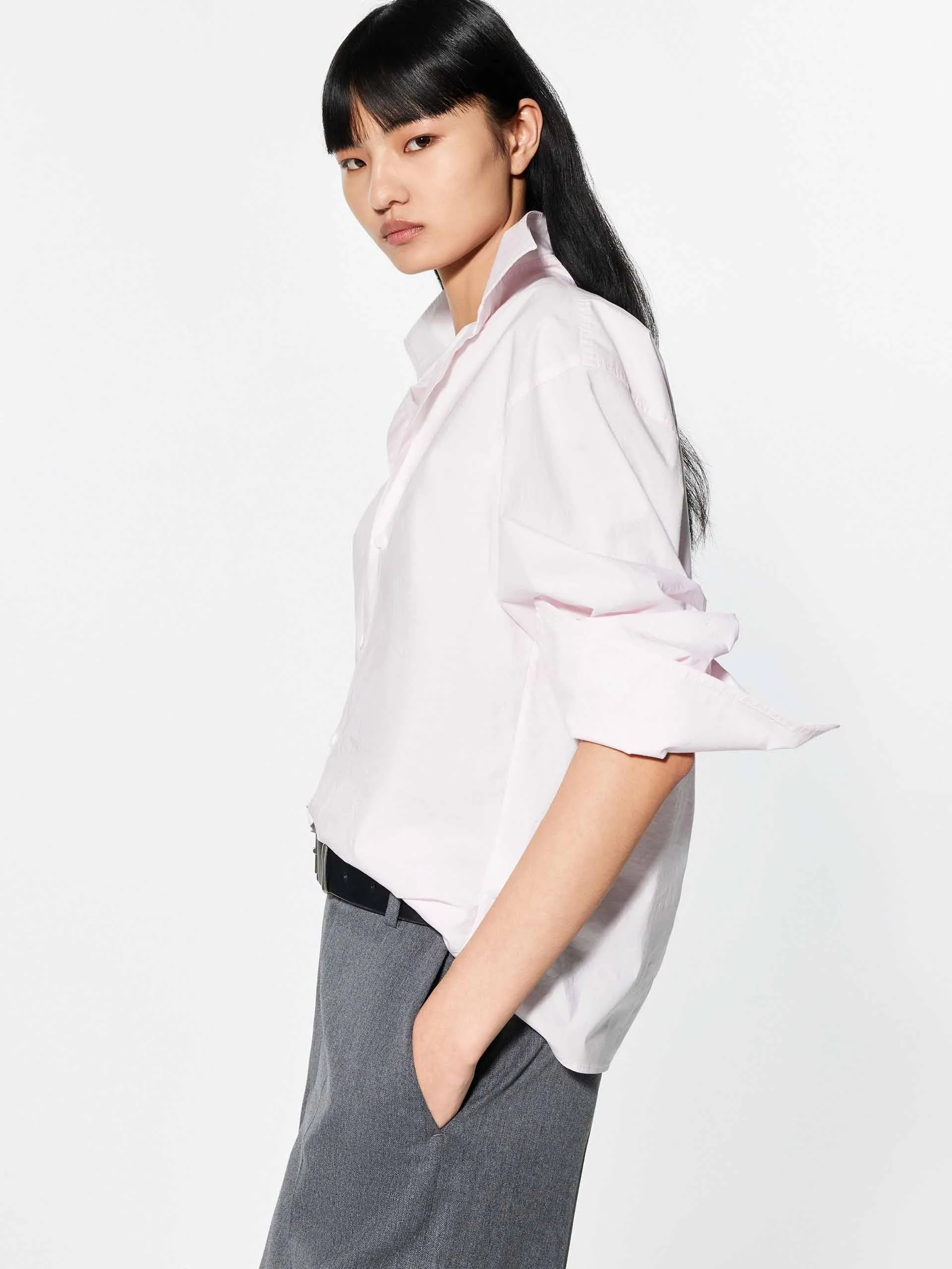 Pure Color Cotton Shirt