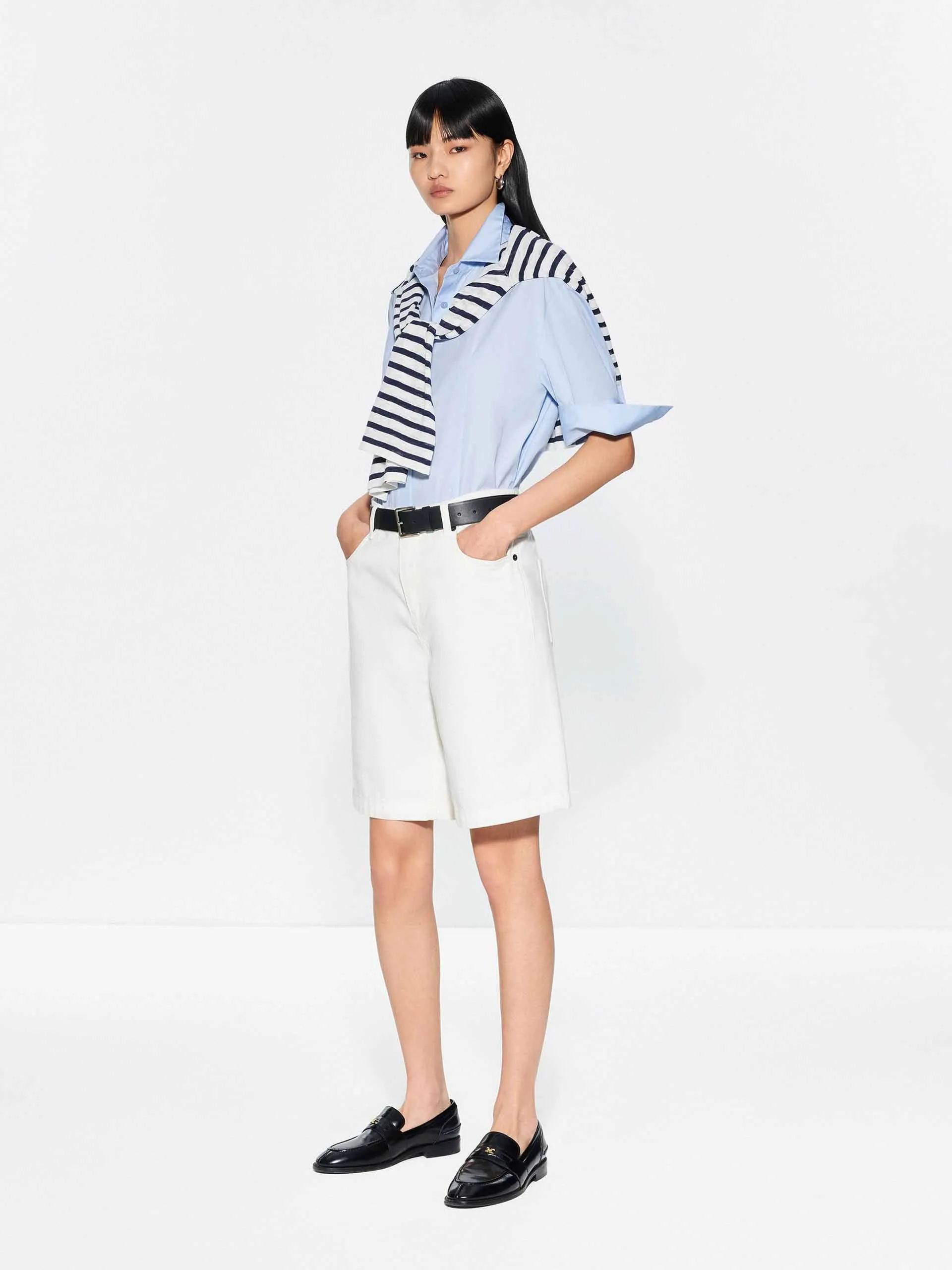 Pure Color Cotton Shirt