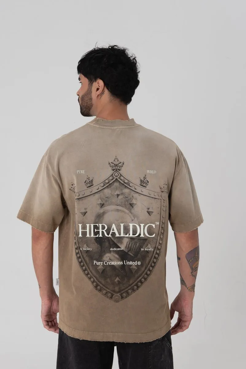 Pure Heraldic Brown Shield T-Shirt