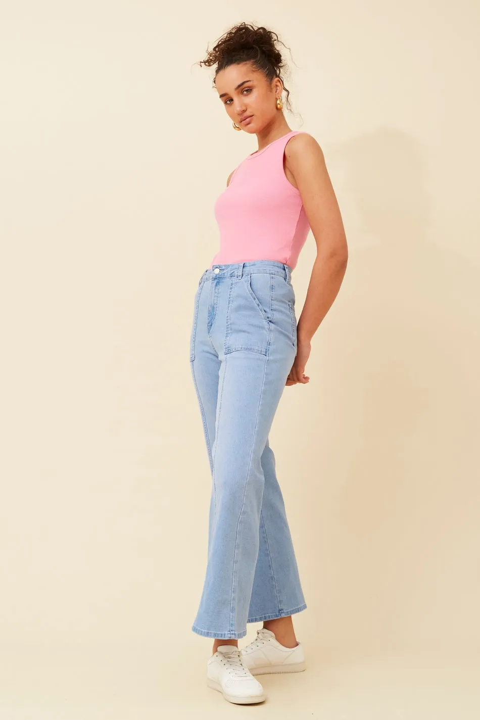 RACH WIDE LEG DENIM PANTS