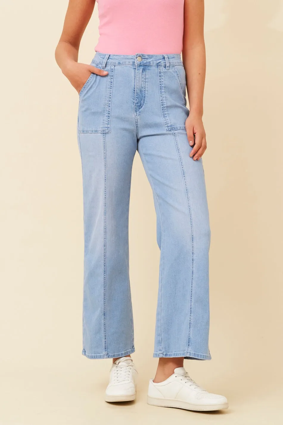 RACH WIDE LEG DENIM PANTS