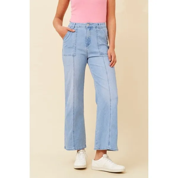 RACH WIDE LEG DENIM PANTS