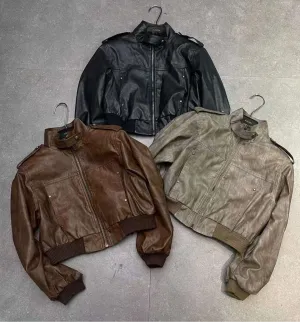 Rad Leather Crop Jacket