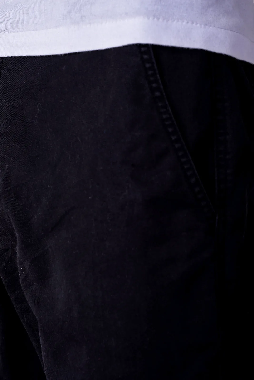 regular cuffed trousers in black
