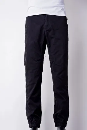 regular cuffed trousers in black