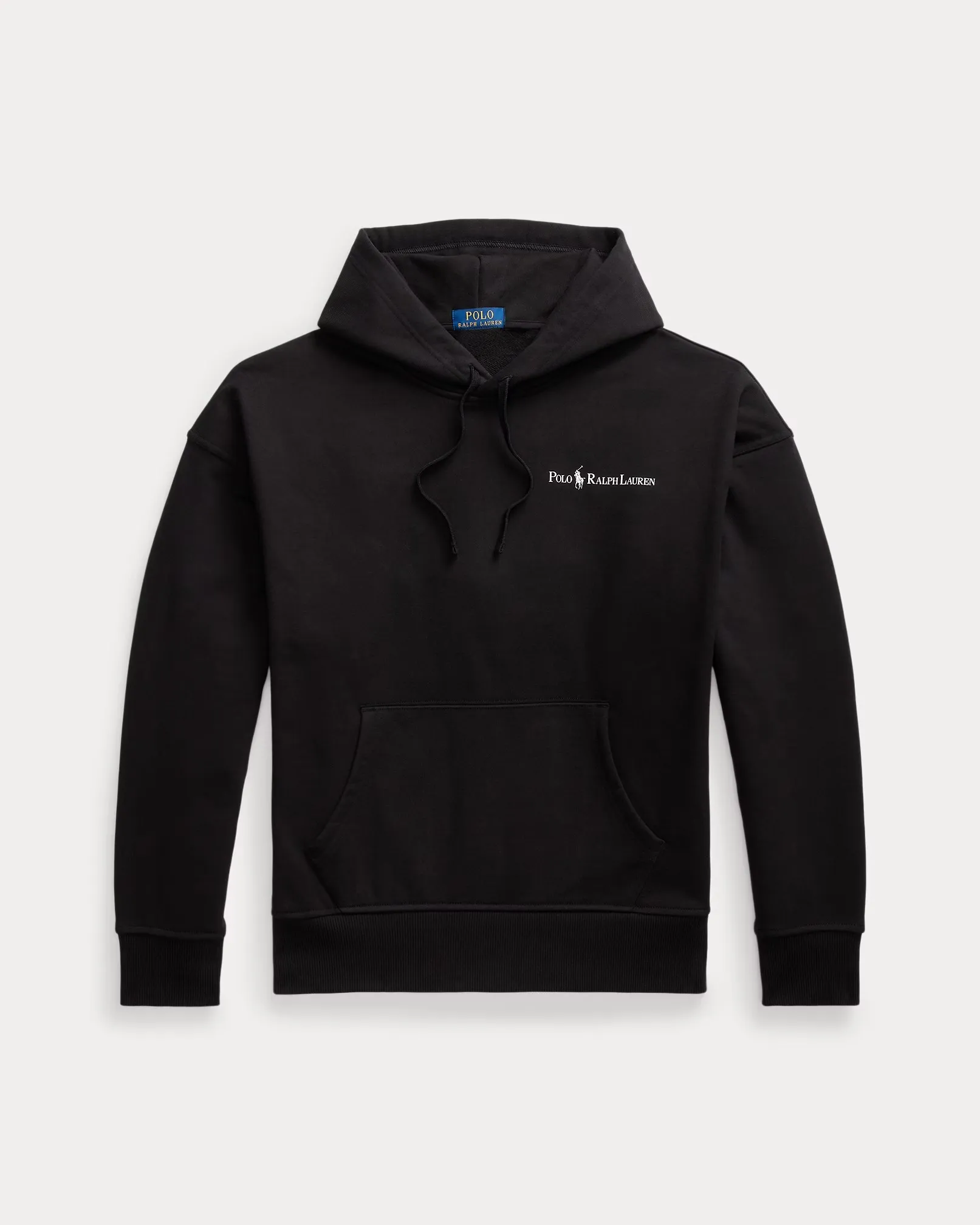Relaxed Fit Logo Fleece Hoodie - Black