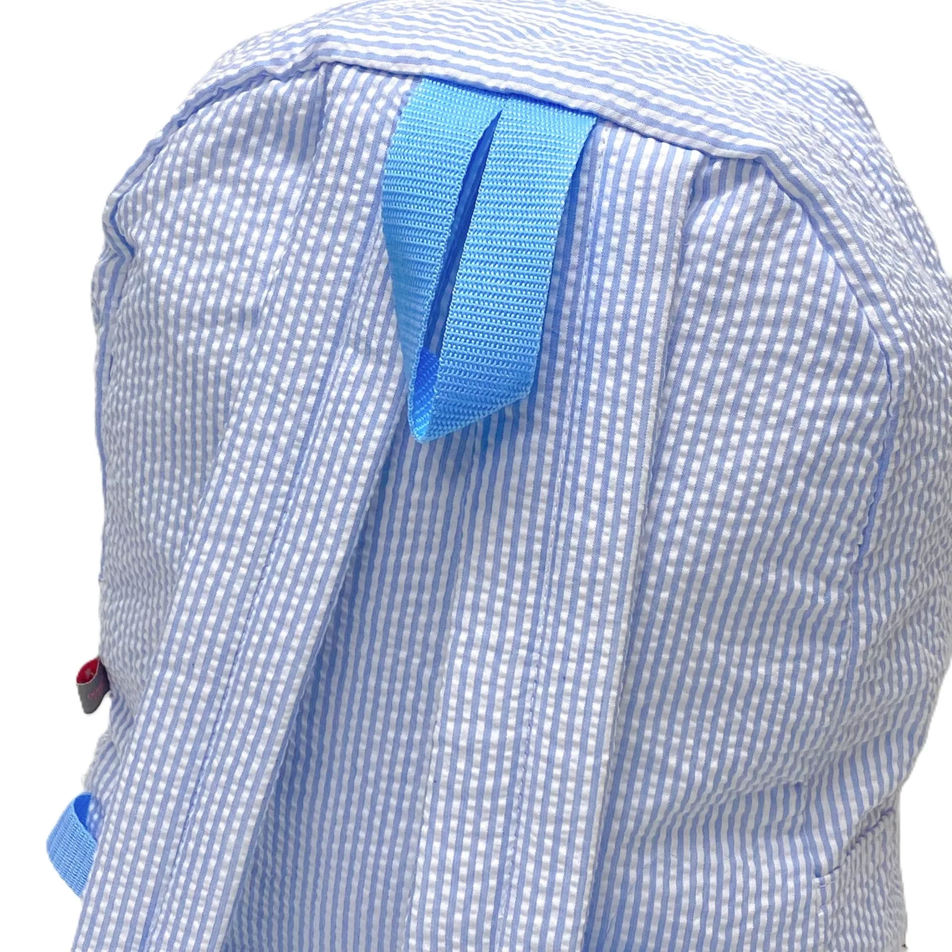 Seersucker Backpack - Baby Blue