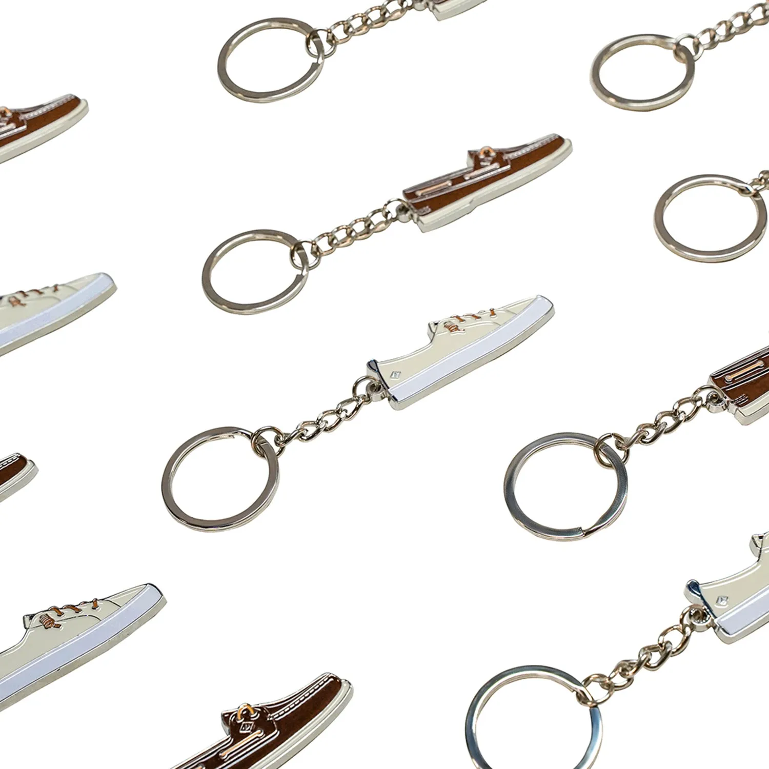 Sperry Crest Vibe Sneaker Enamel Keychain -Oat