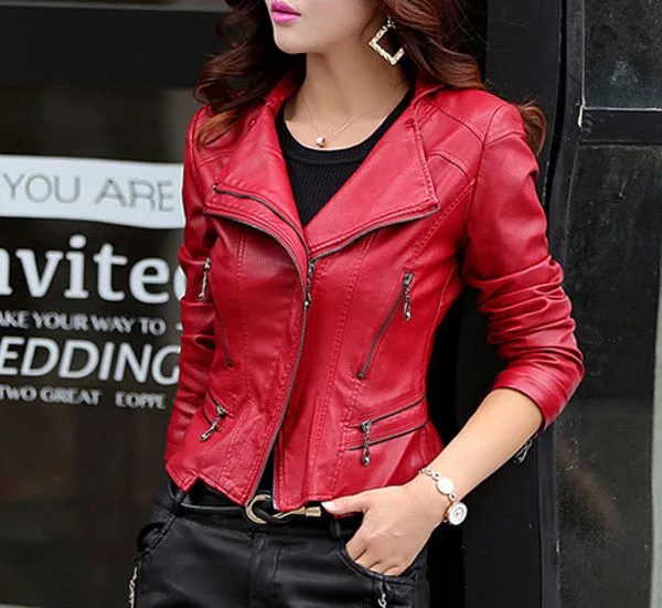 Spring Short Leather Jacket