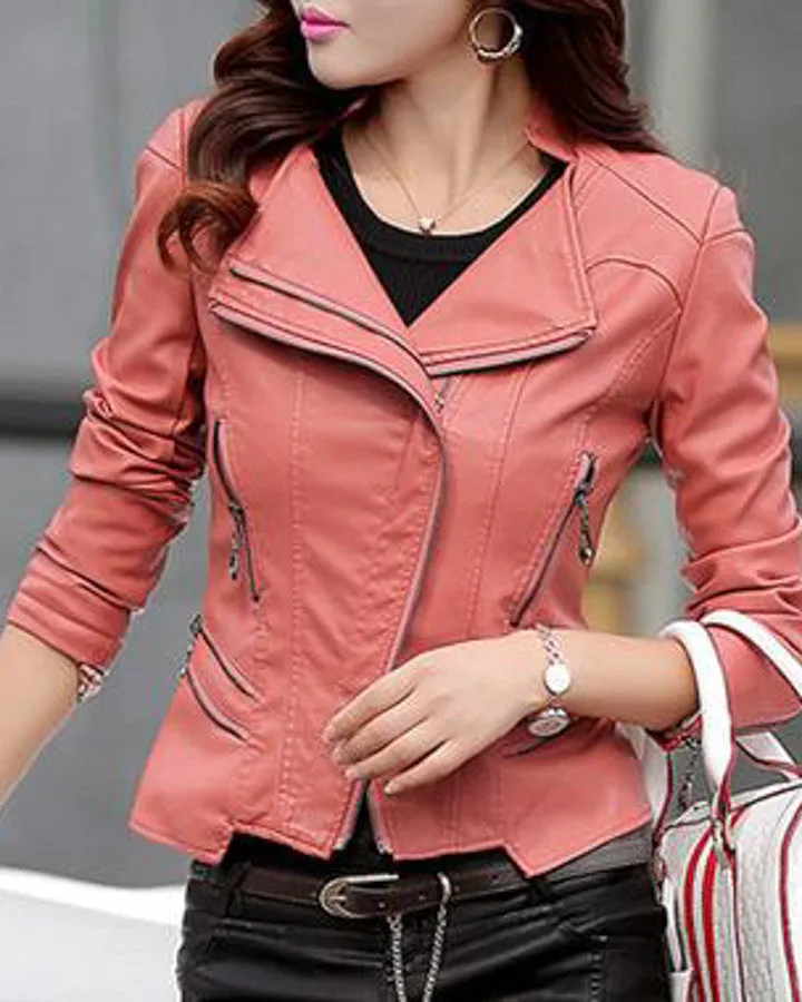 Spring Short Leather Jacket