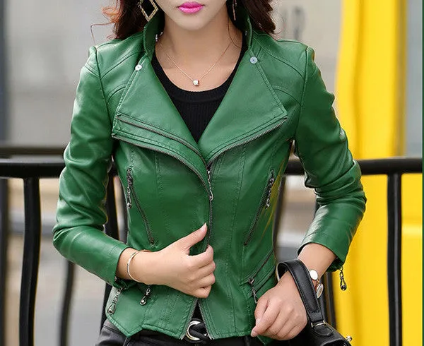 Spring Short Leather Jacket