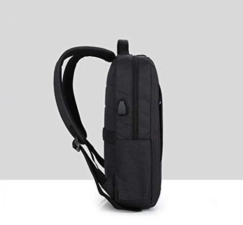 TRE Deluxe Black Waterproof Laptop Backpack 15 Inch Travel Gear Bag Business Trip Computer Daypack Double Laptop Compartment (Color : A2)