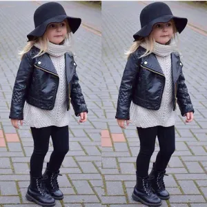 Trendy Girl PU Leather Jacket