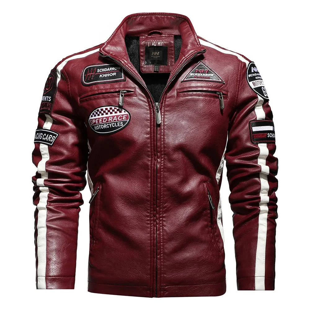 Trendy Leather Jacket Men Outwear Men  Jacket