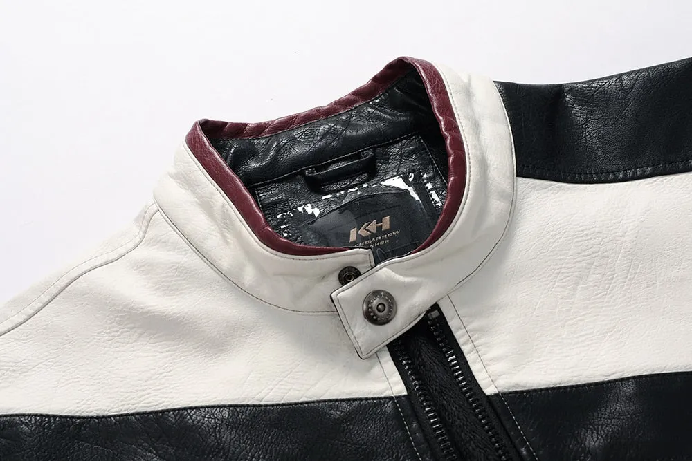 Trendy Leather Jacket Men Outwear Men  Jacket