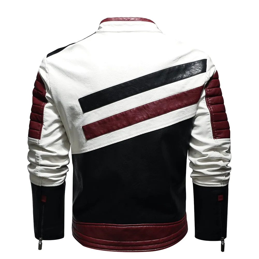 Trendy Leather Jacket Men Outwear Men  Jacket