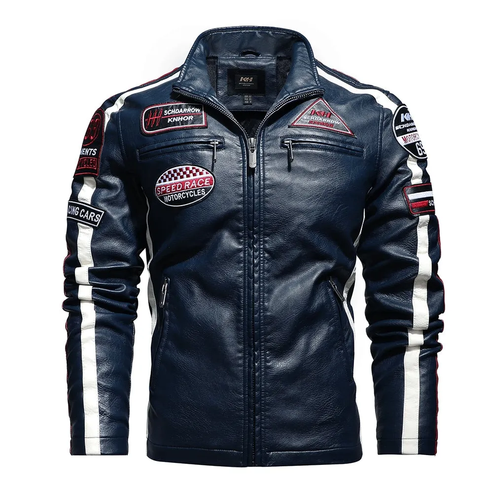 Trendy Leather Jacket Men Outwear Men  Jacket