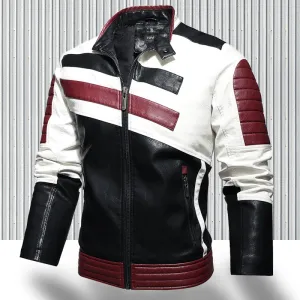 Trendy Leather Jacket Men Outwear Men  Jacket