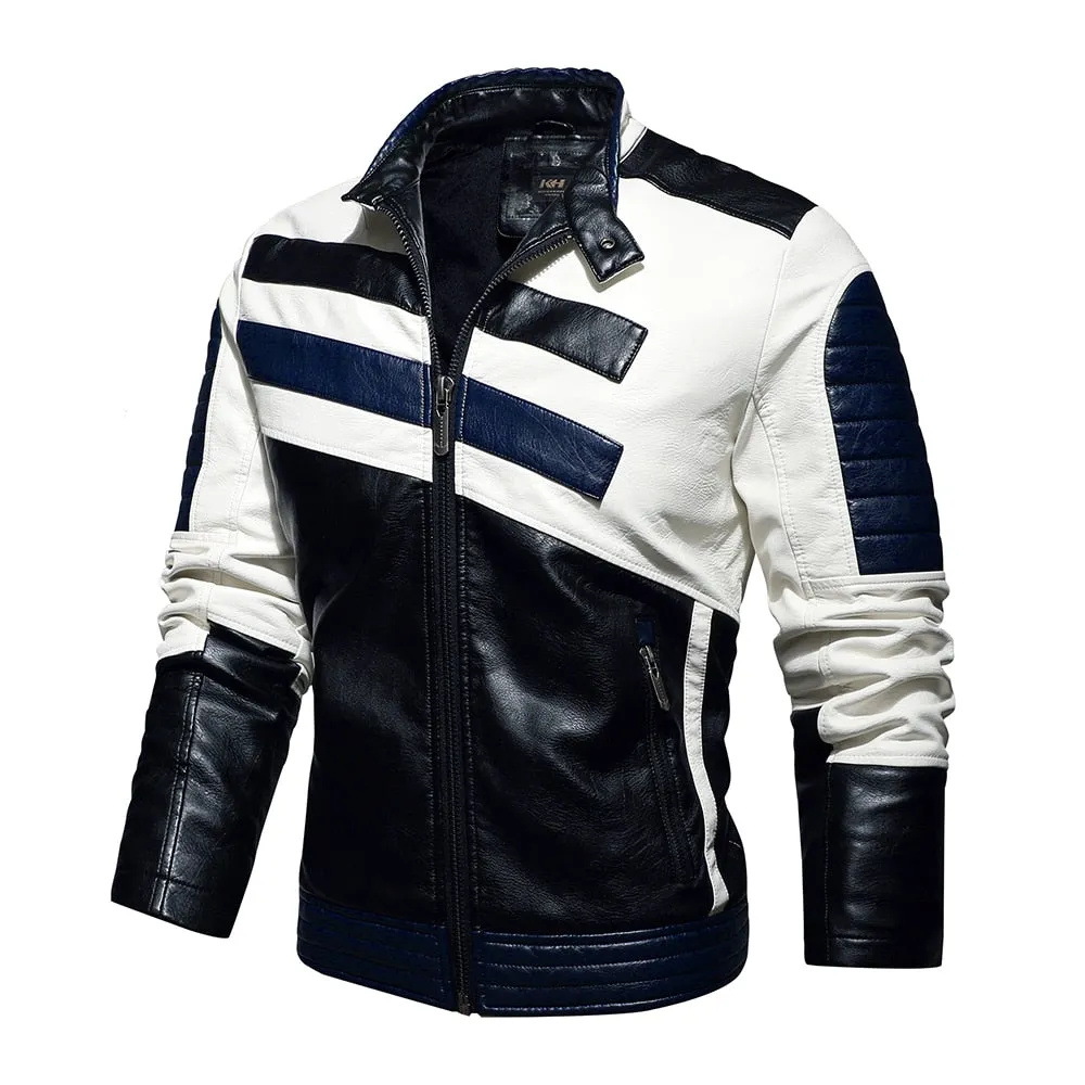 Trendy Leather Jacket Men Outwear Men  Jacket